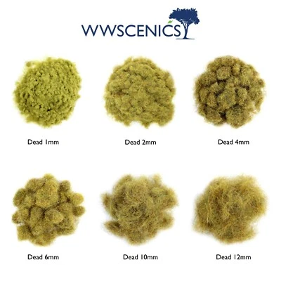 WWS Dead Static Grass - Different Lengths and Sizes| Model Rail WarGames Scenery