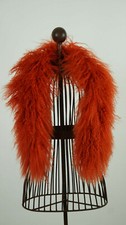 Schal aus echtem Tibetlamm 90cm lang Farbe herbstliches Orange
