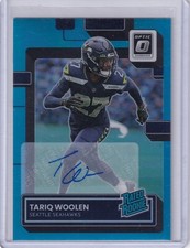 Tariq Woolen 2022 Panini Donruss Optic Teal Prizm Rated Rookie Rc Auto (22/99)