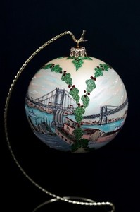 3-Brooklyn-Bridges-CHRISTMAS-HOLIDAY-ORNAMENT-Large-Hand-Made-Original-Design