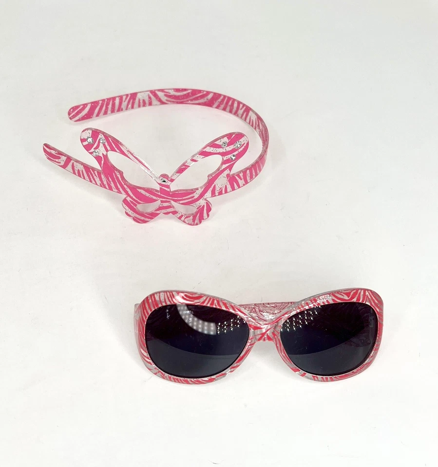 Traje de baño The Children's Place Zebra niñas 2 piezas talla 4 rosa con accesorios Foto 4 de 4