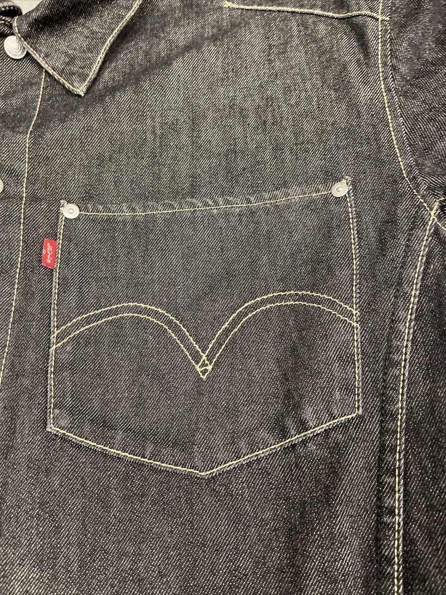 Levis engineer jacket black sales