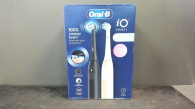Oral-B iO Series 2 Elektrische Zahnbürste - Duo - Night Black & Calm Pink