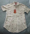 Mens Drill Clothing Co. Short Sleeve Shirt w/ Candy Canes & Polka Dots - M