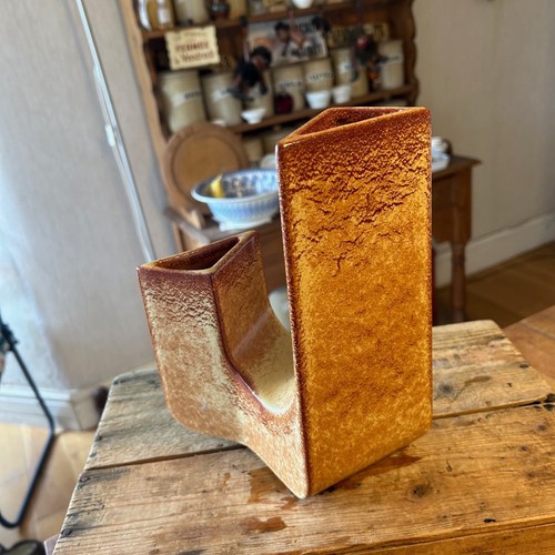 Atemberaubende Bartonella skulpturale Mid-Century italienische Keramik Vase Bertoncello - Bild 6 von 9