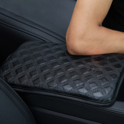UK Universal Soft Auto Car Leather Armrest Pad Center Console Box Cover Cushion