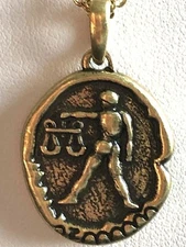 ELIZABETH TAYLOR 18" ZODIAC NECKLACE, LIBRA (M1907-22)