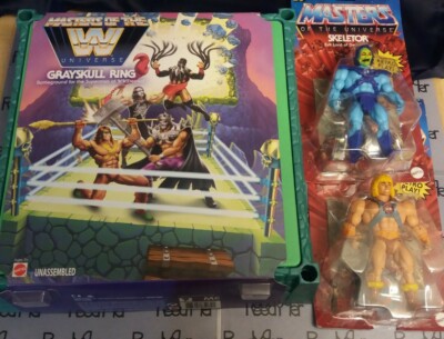 USA New HE-MAN SKELETOR & Grayskull Wrestling Ring Masters of the Universe MOTU