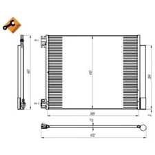 Condenser, Air Conditioning Easy Fit NRF 350393 for Renault