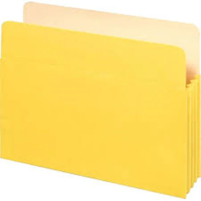 Staples  Top-Tab File Pockets 3 1/2'' Expansion Letter Yellow 25/Bx 614653