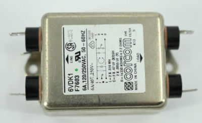 CORCOM 6VDK1 F7603 EMI RFI Filter Power Line Filter 6A 120/250VAC 50-60HZ
