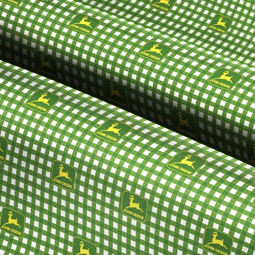 John Deere Gingham Precut Fabric 1 yard FREE SHIPPING - Picture 3 of 3