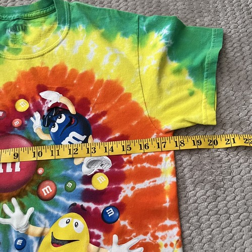 M&M Tie Dye Milticolor Kids Short Sleeve Crew Neck Shirt Size Small - Picture 4 of 5
