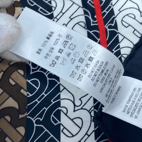 BURBERRY TB logo Scarf silk Brown/Black - Bild 9 von 11