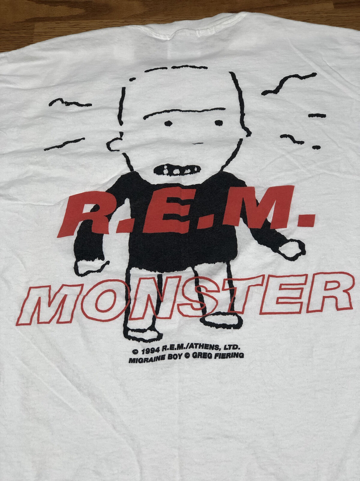 Vintage REM Monster Shirt Migraine Boy XL 1994 Gem