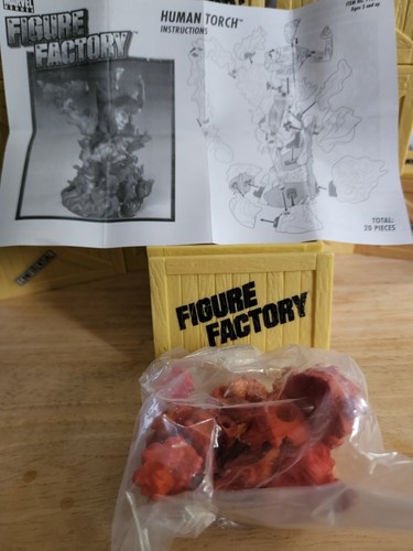 Marvel Figur Factory Serie 1 Mystery Human Torch Flammender Kopf nie zusammengebaut  - Bild 1 von 5