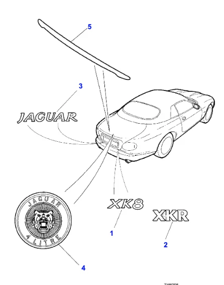 NUEVO emblema maletero redondo Jaguar XK8 1997-2002 HJB5985BD OEM Foto 4 de 4