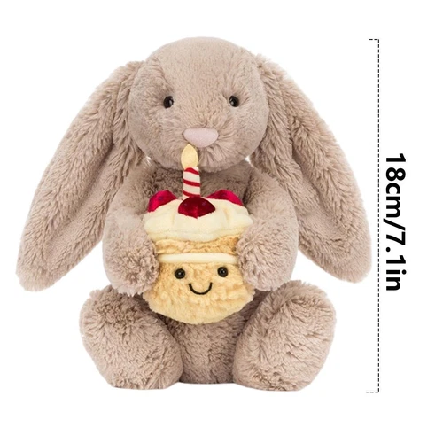 Cute Cat Bashful Bunny Beige Birthday Cake New Birthday Gift For Kids Toys - Picture 2 of 6