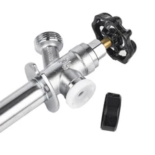 EFIELD 8-inch Anti-Siphon Frost Free Sillcock 1/2" Pex Crimp X 3/4" Hose Bibb