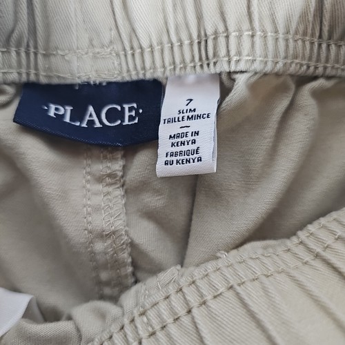 The Childrens Place Adjustable Tan Cargo Uniform Pants Boys Size 7 Slim - Picture 4 of 4