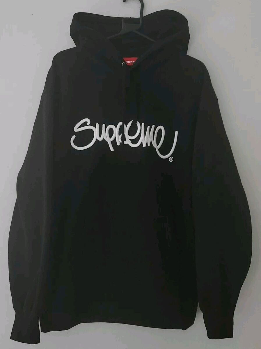 SS22 Supreme Raised Handstyle Hooded Sweatshirt black hoodie SS22 Supreme Raised Handstyle Hooded Sweatshirt black hoodie