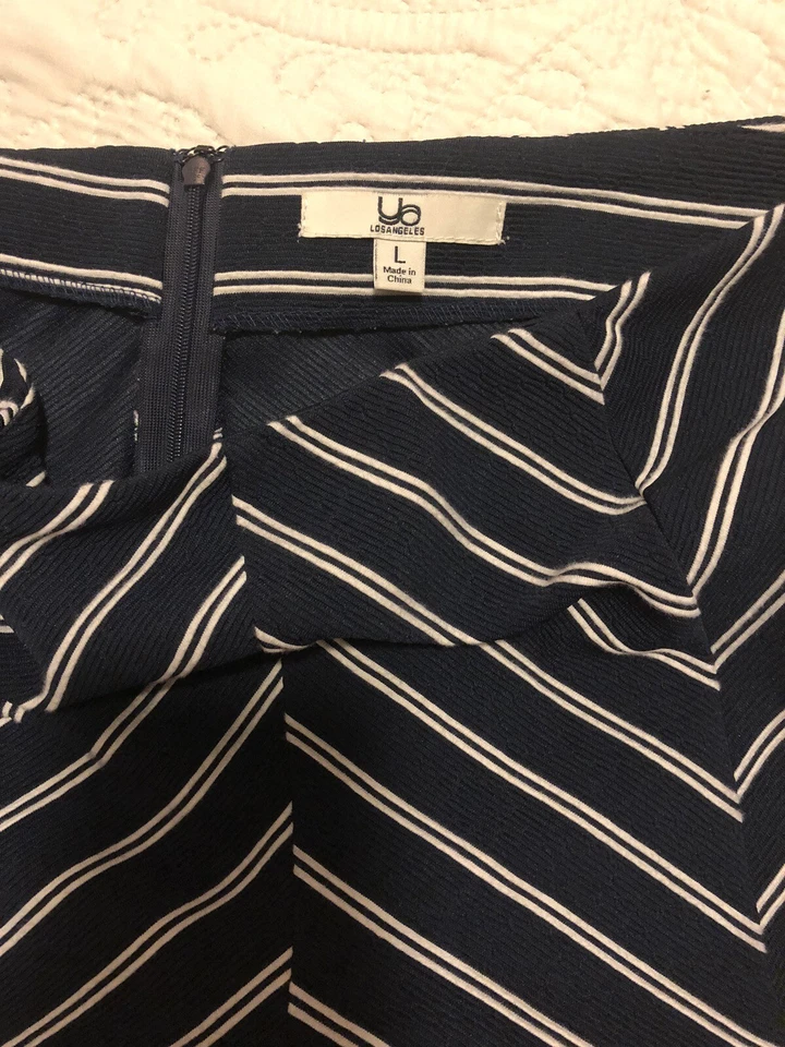 Ya Los Angeles Shorts Women’s Large Navy & White Side Zipper 18057 - Image 3 of 4