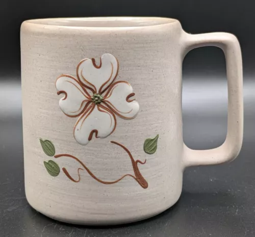Vintage Pigeon Forge Pottery Dogwood Flower Coffee Cup Mug 1960's
