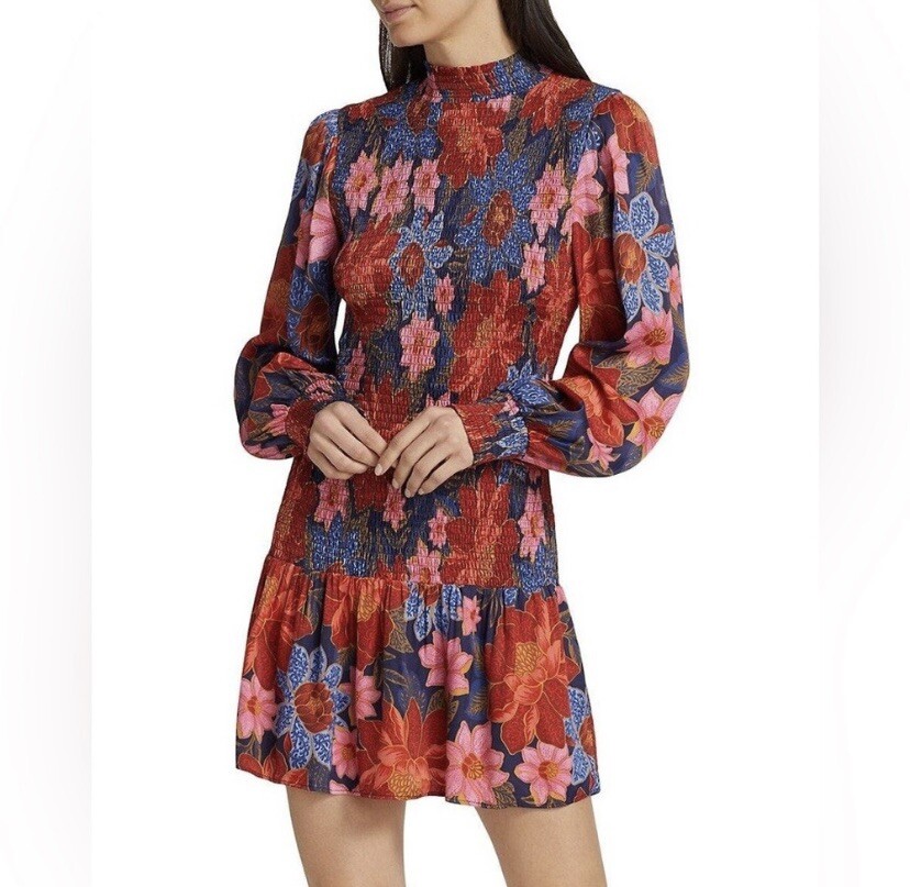 knee length dresses for ladies Sand Royal Sea Smocked Organic Cotton Mini Dress main image 0