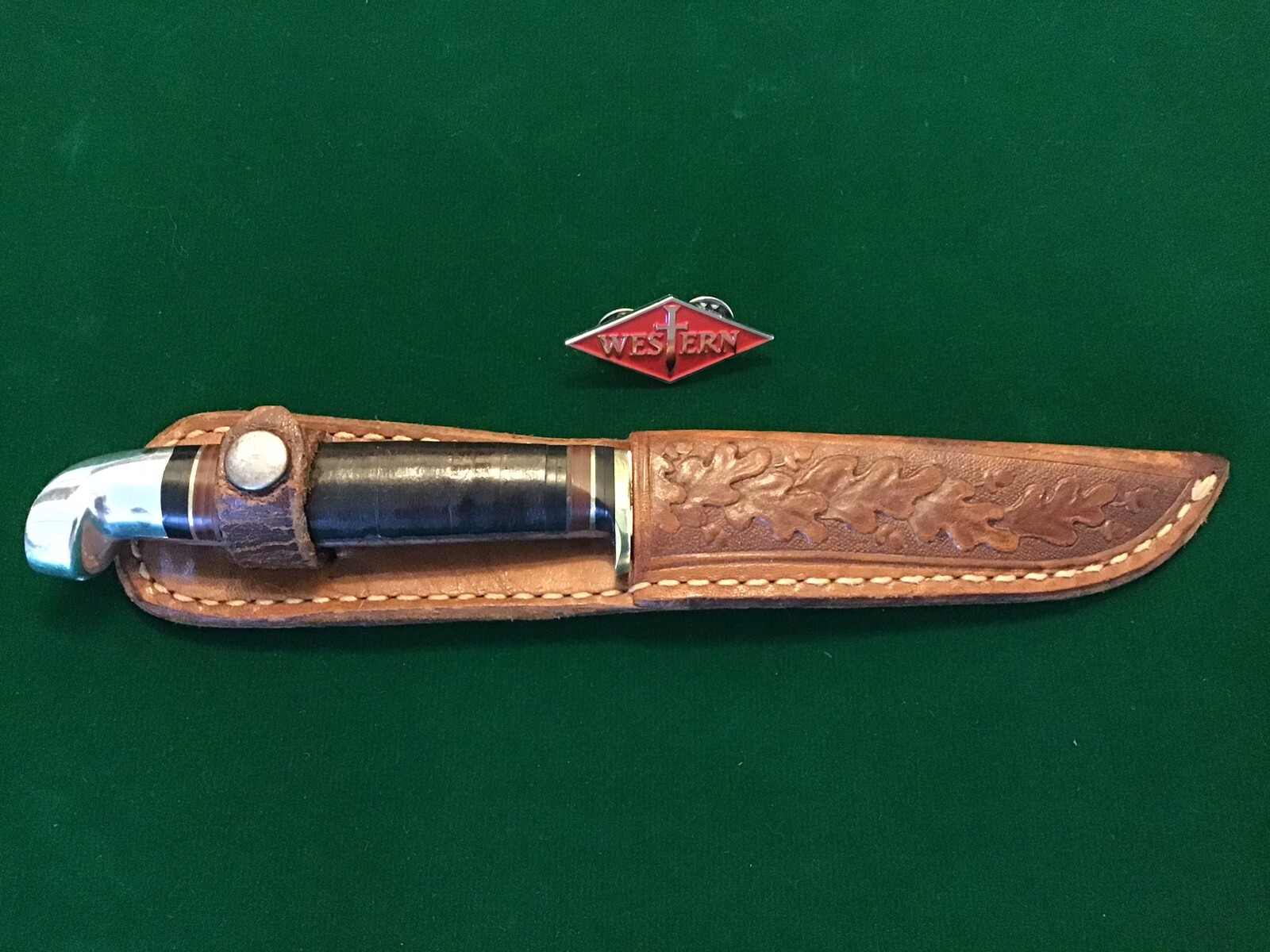 VINTAGE 1950'S WESTERN L488 BOULDER, CO. HUNTING BIRD KNIFE & ORIGINAL