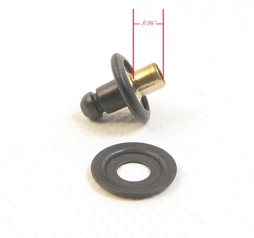 Lift The Dot Stud & Socket w/ Backing Plates, Black Oxide, 5 Pc. Ships from USA - Picture 3 of 7
