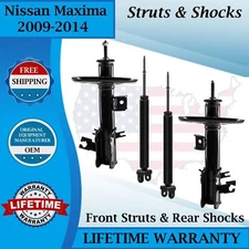 Monroe OEM Front Struts & Rear Shocks For 2009-2014 Nissan Maxima 3.5L
