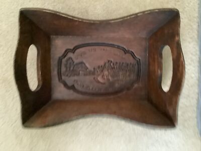 Wooden Bread Basket: Give Us This Day Our Daily Bread: 11.5'' x 8.5'' x 2.5''