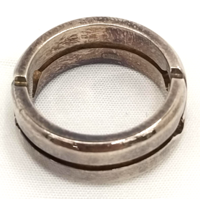 GUCCI Infinity Knot Sterling Silver 925 Band Ring Size 9 US 5 with