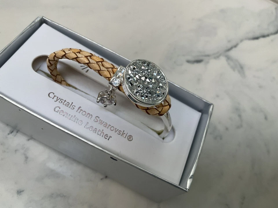 IOB Brilliance Crystals From Swarovski Genuine Leather Bracelet  - Image 3 of 4