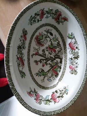 @LOOK@ NEU VINTAGE SELTEN JO BRO INDIANER BAUM GROSSE OVALE GEMÜSESCHALE