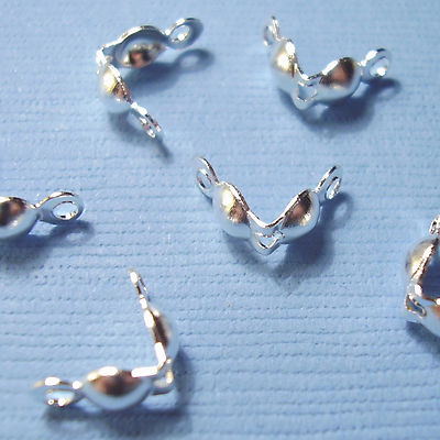 7mm Antique Silver Calottes Necklace End Tips Crimp Knot Covers PICK QUANTITY