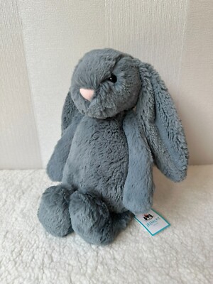 Jellycat Original Medium Bashful Dusky Blue Bunny Brand New with