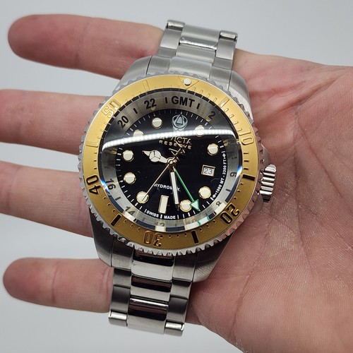 RARO HTF Reloj Invicta 16960 Reserve 52 mm Para Hombre Hydromax Hecho en Suiza Cuarzo GMT - Imagen 2 de 10