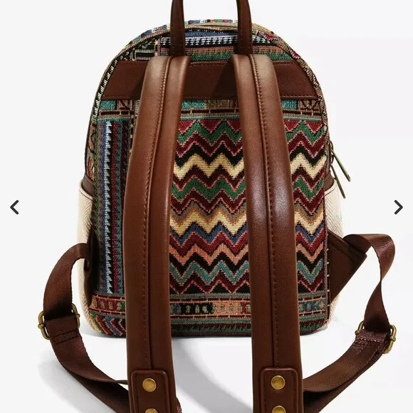 Loungefly Disney Pocahontas Woven Mini Backpack -BoxLunch  display picture 2