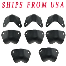 8-Pack Black Metal 2 Leg No Lipped Guitar Amp Speaker Cabinet Corners for Fender