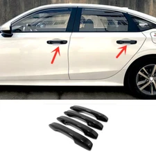 Bright black Door Handles Cover Trim For Honda Civic 2022 2023