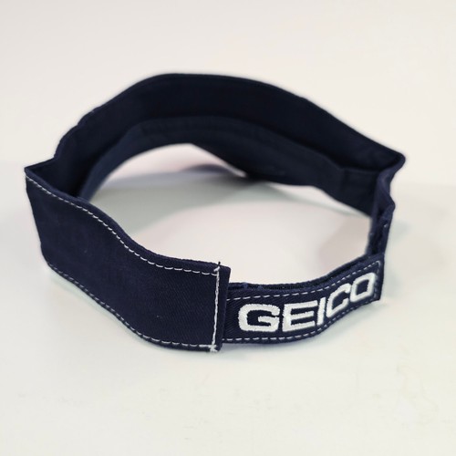 5 GEICO Caveman Visors Neanderthal Cotton Navy Blue White Adjustable Outdoor Hat - 第 10/13 張圖片