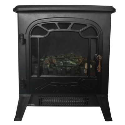 Lincsfire Electric Fireplace Stove Heater with Flame Effect 1850W - Black  for sale online | eBay
