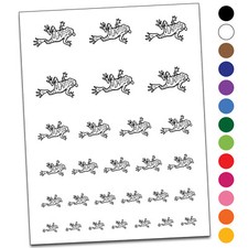 Flattened Frog Temporary Tattoo Water Resistant Set