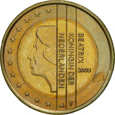 #461412 Niederlande, Euro, 2003, UNZ, Bi-Metallic, KM:240