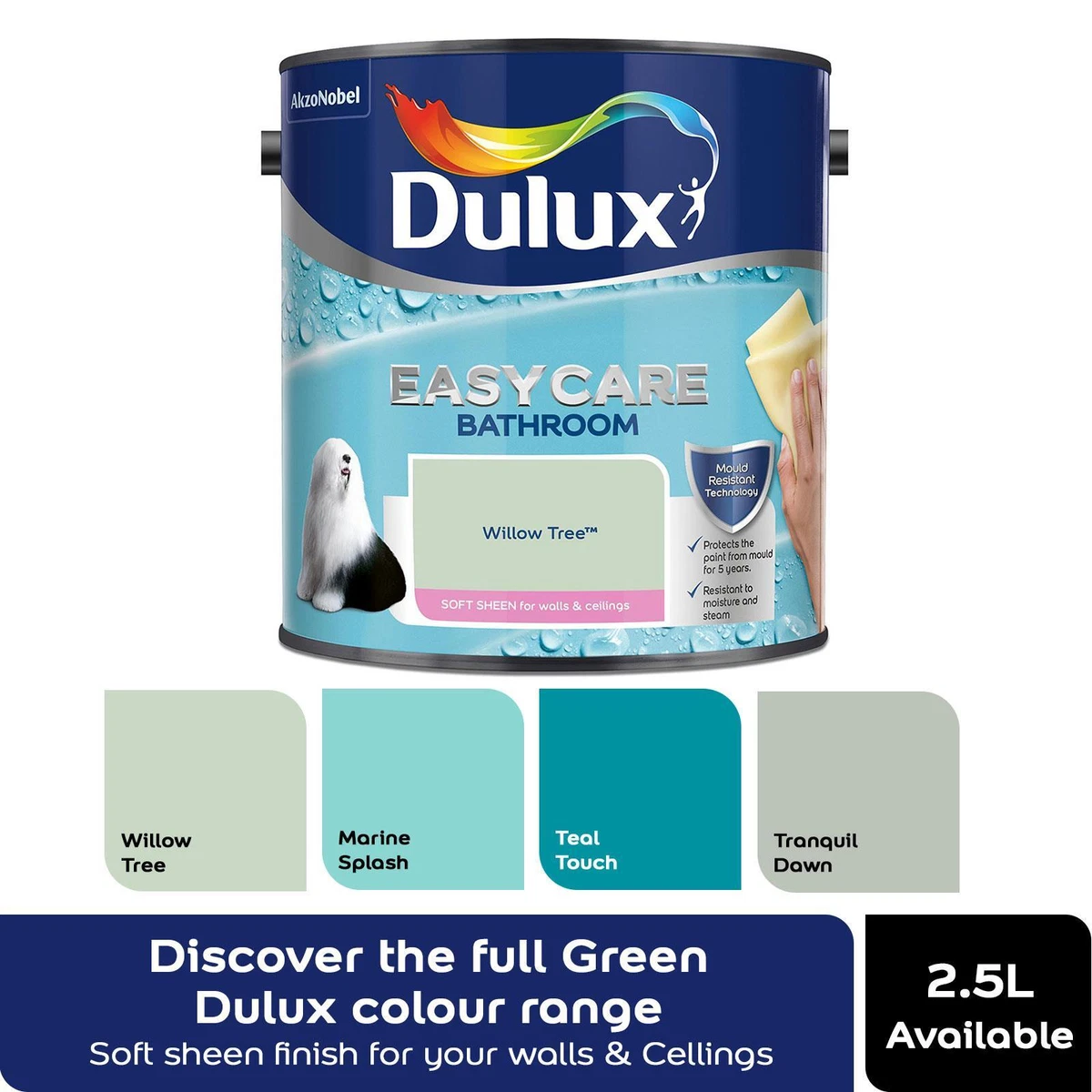 Dulux Easycare Bathroom Soft Sheen Tinted