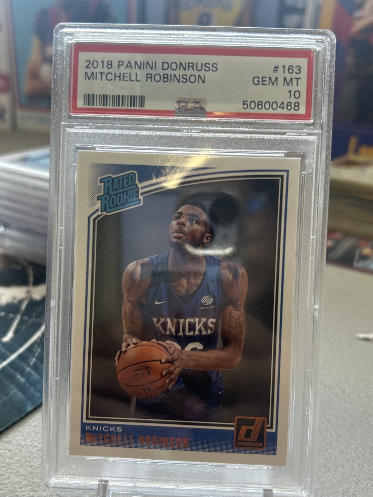 2018 Panini Donruss #163 Mitchell Robinson Knicks Rated Rookie RC PSA 10
