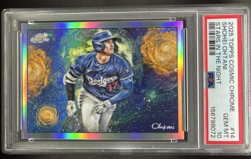 2025 Topps Cosmic Chrome Shohei Ohtani Stars in the Night #STN-14 Dodgers PSA 10