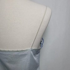 Vintage Sky Blue Floral Lace Slip Dress - 90s Style, Size 43 Bust 77cm