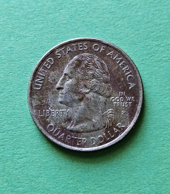 2002 P Indiana Quarter - Black Color Error - Rare Collector's Gem